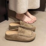 Sandalias Birkent para Mujer, Primavera 2026, Tacón Grueso, Casuales, de Media Planta, Fáciles de Poner, Tipo Mule, Cómodas