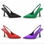 Zapatos de Tacón Alto Sexys para Mujer 2026, Zapatos de Tacón de Aguja con Punta Puntiaguda de Lujo, Sandalias de Moda con Tacón Bajo, Zapatos de Fiesta y Boda para Mujer - Imagen 6