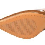 Zapatos de tacón alto de 7,5 cm y 10,5 cm para mujer, zapatos de tacón clásicos para boda y novia, zapatos de tacón bajo de cuero metálico, zapatos de oficina desnudos de aguja - Imagen 2