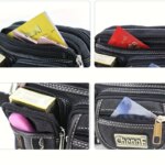 Riñonera con cremallera multicapa a la moda, bolso cruzado de pecho básico Retro de lona, bolsillo para teléfono deportivo para correr para hombre - Imagen 6
