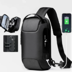 Bolso cruzado Usb para hombre, bolsos de hombro antirrobo, riñonera Oxford impermeable, bandolera de viaje corta multifunción, paquete de pecho