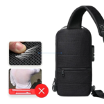 Bolso cruzado Usb para hombre, bolsos de hombro antirrobo, riñonera Oxford impermeable, bandolera de viaje corta multifunción, paquete de pecho - Imagen 4