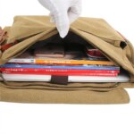 Maletines de gran capacidad, bolsos de viaje para hombre, bolsos de hombro de fin de semana con estampado de lona, bolsos de mensajero multifuncionales con solapa - Imagen 4