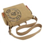 Maletines de gran capacidad, bolsos de viaje para hombre, bolsos de hombro de fin de semana con estampado de lona, bolsos de mensajero multifuncionales con solapa - Imagen 3