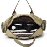 Bolsos cruzados de marca para hombre, bolsos de hombro de lona para hombre, bolsos de mensajero para niño, bolsos de hombre para viaje, bolso grande informal gris - Imagen 5