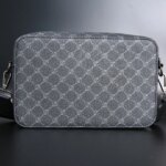 Bolso cruzado a cuadros de lujo para hombre, bolsos de hombro cuadrados de diseño a la moda para hombre, bolsos cruzados con doble capa, bolso para hombre - Imagen 3