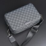 Bolso cruzado a cuadros de lujo para hombre, bolsos de hombro cuadrados de diseño a la moda para hombre, bolsos cruzados con doble capa, bolso para hombre - Imagen 2