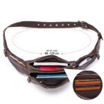 Riñonera de cuero de vaca CONTACT'S para hombre, nuevo riñonera pequeña informal, riñonera masculina para teléfono móvil y tarjetas de crédito, bolsa de viaje para el pecho - Imagen 4
