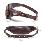Riñonera de cuero de vaca CONTACT'S para hombre, nuevo riñonera pequeña informal, riñonera masculina para teléfono móvil y tarjetas de crédito, bolsa de viaje para el pecho - Imagen 3