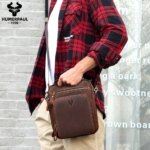 HUMERPAUL, Bolso de hombro de cuero genuino para Hombre, bolsos cruzados Vintage, Bolso de mano de mensajero para hombre de gran capacidad, Bolso de viaje para Hombres - Imagen 6