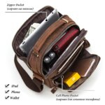 HUMERPAUL, Bolso de hombro de cuero genuino para Hombre, bolsos cruzados Vintage, Bolso de mano de mensajero para hombre de gran capacidad, Bolso de viaje para Hombres - Imagen 3
