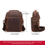 HUMERPAUL, Bolso de hombro de cuero genuino para Hombre, bolsos cruzados Vintage, Bolso de mano de mensajero para hombre de gran capacidad, Bolso de viaje para Hombres - Imagen 4