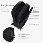 Bolso de pecho Tigernu para hombre, bolso de hombro de estilo moderno para hombre, bolso para IPad de 9,7 pulgadas, bolso cruzado informal para hombre, Mini bolsos ligeros - Imagen 4