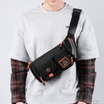 Riñonera de cintura para hombre, riñonera para cadera, riñonera para el pecho, multiusos, para viaje, escalada, impermeable, de nailon, bandoleras cruzadas para hombre - Imagen 5