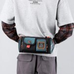 Riñonera de cintura para hombre, riñonera para cadera, riñonera para el pecho, multiusos, para viaje, escalada, impermeable, de nailon, bandoleras cruzadas para hombre - Imagen 6