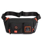 Riñonera de cintura para hombre, riñonera para cadera, riñonera para el pecho, multiusos, para viaje, escalada, impermeable, de nailon, bandoleras cruzadas para hombre - Imagen 2