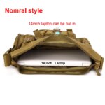 Bolso de hombro para ordenador portátil de 14 pulgadas, bolsos deportivos para hombre, mochila individual táctica para hombre, bolso de mensajero Molle para documentos A4 - Imagen 5