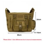 Bolso de hombro para ordenador portátil de 14 pulgadas, bolsos deportivos para hombre, mochila individual táctica para hombre, bolso de mensajero Molle para documentos A4 - Imagen 6