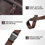 Marca HUMERPAUL, riñoneras a la moda, organizador de cuero genuino para hombre, bolso de viaje para el pecho, bolso cruzado de gran capacidad para hombre - Imagen 5