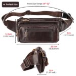 Marca HUMERPAUL, riñoneras a la moda, organizador de cuero genuino para hombre, bolso de viaje para el pecho, bolso cruzado de gran capacidad para hombre - Imagen 4