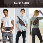 Marca HUMERPAUL, riñoneras a la moda, organizador de cuero genuino para hombre, bolso de viaje para el pecho, bolso cruzado de gran capacidad para hombre - Imagen 2