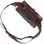 WESTAL  riñonera hombre  bolso de cintura Fanny Hombres de La Moda de Cuero Genuino de la bolsa Bolso riñonera deporte funda movil cinturon mochila bandolera cruzada hombre bolso de pierna para hombre mensajero Bolsas - Imagen 2