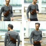 WESTAL  riñonera hombre  bolso de cintura Fanny Hombres de La Moda de Cuero Genuino de la bolsa Bolso riñonera deporte funda movil cinturon mochila bandolera cruzada hombre bolso de pierna para hombre mensajero Bolsas - Imagen 6