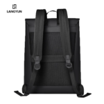 LANGYUN Mochila de Hombre de Cuero PU Impermeable de Alta Calidad, Bolsos para Portátil de 15.6 Pulgadas, Gran Capacidad, Multifuncional - Imagen 3