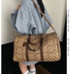 Bolsa de Viaje Grande Tipo Duffel para Escapadas de Fin de Semana, Bolsa de Lona con Monograma para Viajes de Negocios, Gimnasio o Pernoctaciones - Imagen 5