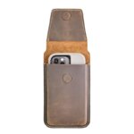 RIYAO-riñonera Vintage para hombre, bolso grande para teléfono móvil, carcasa gruesa de cuero genuino, con funda protectora y soporte de bolsillo - Imagen 3