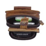 Nuevo Riñonera Vintage de cuero de vaca para hombre, riñoneras para deportes al aire libre para hombre, bolsa para teléfono móvil resistente al desgaste - Imagen 4