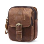 Nuevo Riñonera Vintage de cuero de vaca para hombre, riñoneras para deportes al aire libre para hombre, bolsa para teléfono móvil resistente al desgaste - Imagen 2