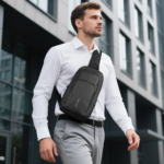Bolso cruzado de negocios HK, bolsos de hombro impermeables para hombre, paquete de pecho con puerto USB, bolso lateral Oxford grande para hombre, bolso de ocio - Imagen 3