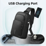 Bolso cruzado de negocios HK, bolsos de hombro impermeables para hombre, paquete de pecho con puerto USB, bolso lateral Oxford grande para hombre, bolso de ocio - Imagen 4