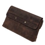 Bolso de Mano para Hombre 2026 New Black Angel, Multifuncional, de Cuero Genuino, Casual, para Almacenamiento