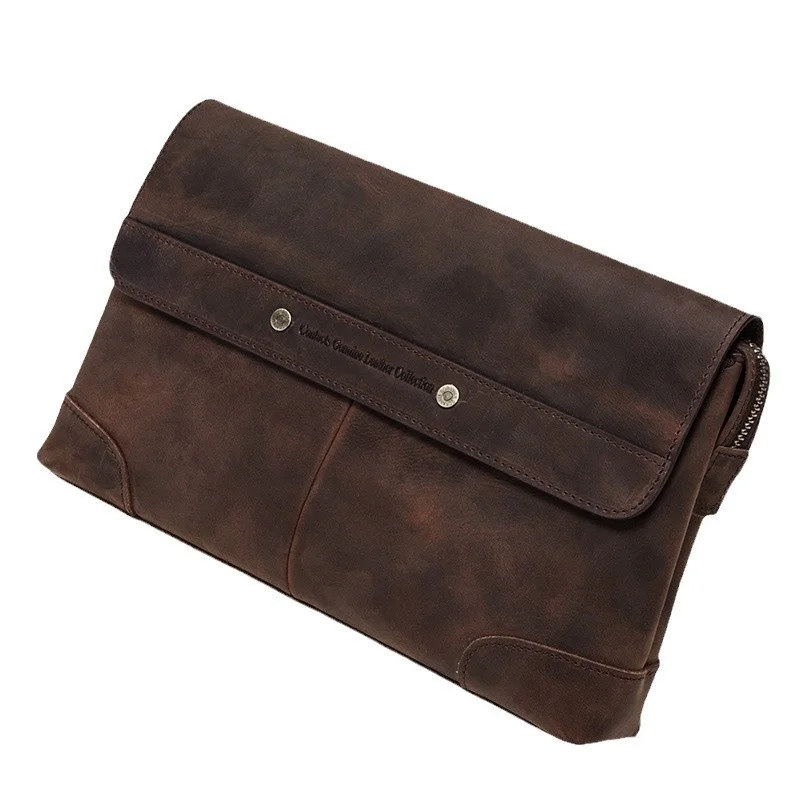 91201-itg1bc.jpg Bolso de Mano para Hombre 2026 New Black Angel, Multifuncional, de Cuero Genuino, Casual, para Almacenamiento - Imagen 1
