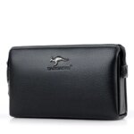 Nuevo Bolso de Mano de Lujo para Hombre, Cartera Larga de Cuero con Contraseña, Monedero, Bolso de Negocios, Cartera de Muñeca, Cartera para Teléfono, Bolsos Casuales Prácticos para Hombre