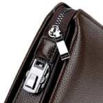 Nuevo Bolso de Mano de Lujo para Hombre, Cartera Larga de Cuero con Contraseña, Monedero, Bolso de Negocios, Cartera de Muñeca, Cartera para Teléfono, Bolsos Casuales Prácticos para Hombre - Imagen 5