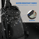 Bolso cruzado de negocios HK para hombre, bolsas de mensajero de hombro portátiles, bolso de pecho de viaje corto impermeable para hombre para iPad de 11 pulgadas - Imagen 5