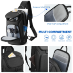 Bolso cruzado de negocios HK para hombre, bolsas de mensajero de hombro portátiles, bolso de pecho de viaje corto impermeable para hombre para iPad de 11 pulgadas - Imagen 4