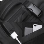 Mochila expandible BANGE para hombre, mochila impermeable para ordenador portátil de 17,3 pulgadas, bolsa de viaje para senderismo de gran capacidad, mochilas masculinas para hombre - Imagen 4