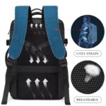 Mochila expandible BANGE para hombre, mochila impermeable para ordenador portátil de 17,3 pulgadas, bolsa de viaje para senderismo de gran capacidad, mochilas masculinas para hombre - Imagen 5