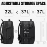 Mochila expandible BANGE para hombre, mochila impermeable para ordenador portátil de 17,3 pulgadas, bolsa de viaje para senderismo de gran capacidad, mochilas masculinas para hombre - Imagen 2