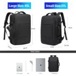 Mochila expandible BANGE para hombre, mochila impermeable para ordenador portátil de 17,3 pulgadas, bolsa de viaje para senderismo de gran capacidad, mochilas masculinas para hombre - Imagen 3