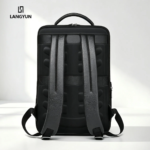 LANGYUN Mochila casual de piel PU impermeable de alta calidad, gran capacidad, multifuncional, para portátil de 15.6 pulgadas - Imagen 3