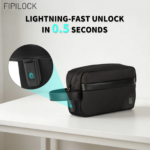 Bolsos de Mano FIPILOCK para Mujer y Hombre con Desbloqueo Inteligente por Huella Dactilar, Antirrobo, para Tarjetas de Crédito, Teléfono Móvil y Muñequera - Imagen 4