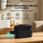 Bolsos de Mano FIPILOCK para Mujer y Hombre con Desbloqueo Inteligente por Huella Dactilar, Antirrobo, para Tarjetas de Crédito, Teléfono Móvil y Muñequera - Imagen 2
