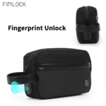 Bolsos de Mano FIPILOCK para Mujer y Hombre con Desbloqueo Inteligente por Huella Dactilar, Antirrobo, para Tarjetas de Crédito, Teléfono Móvil y Muñequera