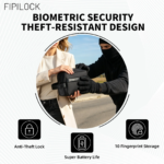 Bolsos de Mano FIPILOCK para Mujer y Hombre con Desbloqueo Inteligente por Huella Dactilar, Antirrobo, para Tarjetas de Crédito, Teléfono Móvil y Muñequera - Imagen 3
