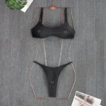 Nuevo Conjunto de Bikini Push-Up Negro para Mujer 2026, Traje de Baño Brasileño Sexy, Traje de Baño de Verano para Playa - Imagen 4